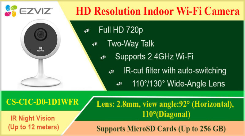 CS-C1C-D0-1D1WFR HD Resolution Indoor Wi-Fi Camera ezvizlanka Srilanka