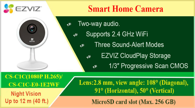 CS-C1C(1080P H.265)/CS-C1C-E0-1E2WF Ezviz Smart Home Camera ezvizlanka Srilanka