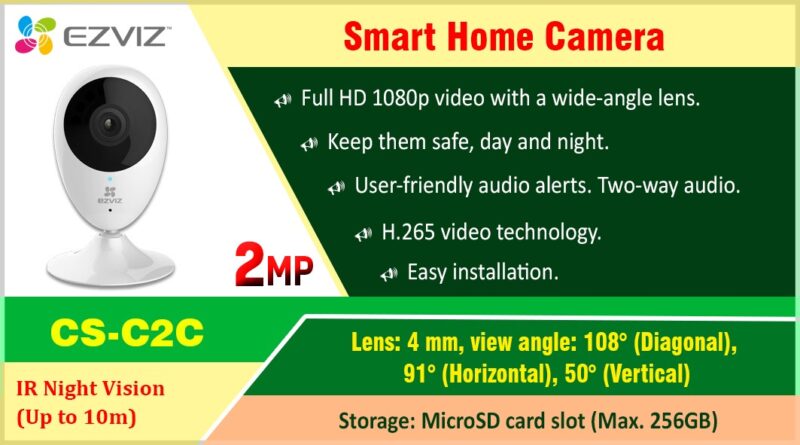 CS-C2C (1080P,H.265) Ezviz Smart Home Camera ezvizlanka Srilanka