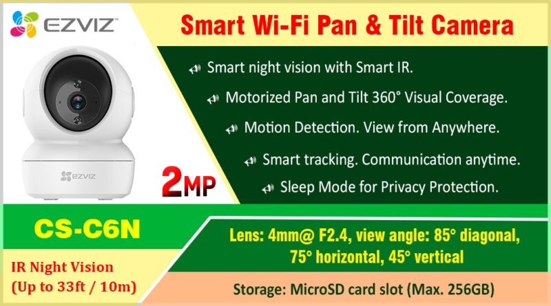 CS-C6N(1080P) Ezviz Smart WI-FI Pan & Tilt Camera ezvizlanka Srilanka