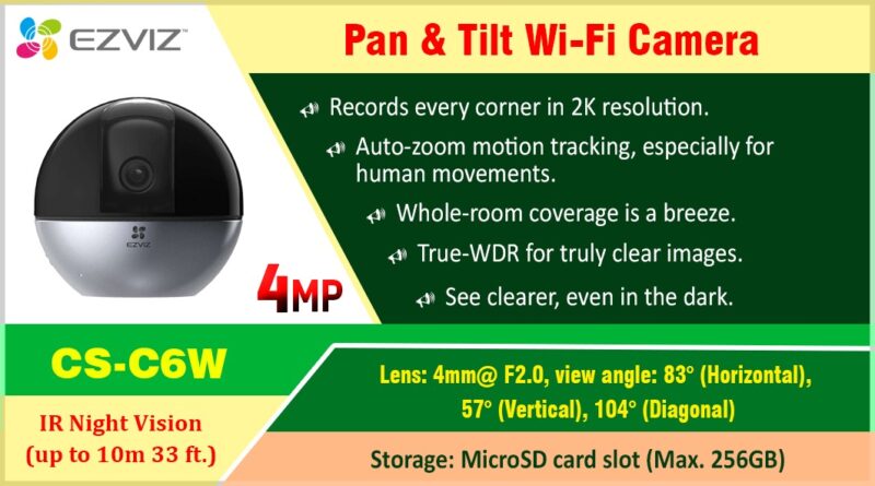 CS-C6W Ezviz Wi-Fi Pan & Tilt Camera ezvizlanka Srilanka