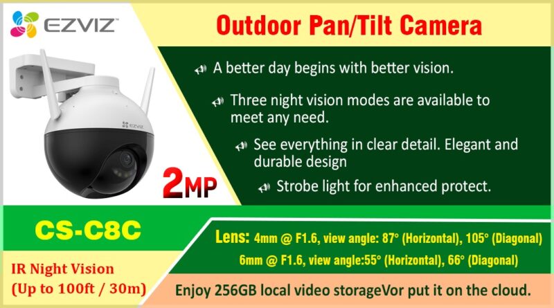 CS-C8C (1080P 4mm 6mm) Ezviz Outdoor Pan/Tilt Camera ezvizlanka Srilanka