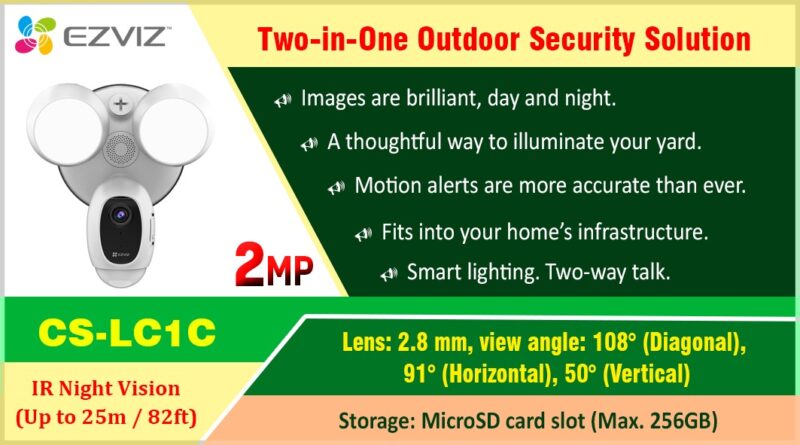 CS-LC1C Ezviz Two-in-One Outdoor Security Solution ezvizlanka Srilanka