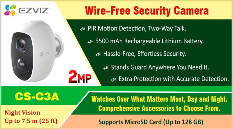 CS-C3A (2MP) Wire-Free Security Camera ezviz lanka srilanka