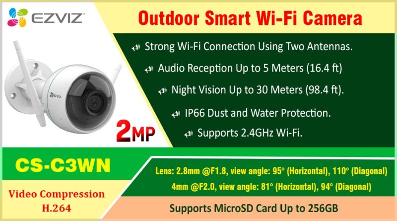 CS-C3WN (2MP) Outdoor Smart WI-FI Camera ezviz lanka srilanka