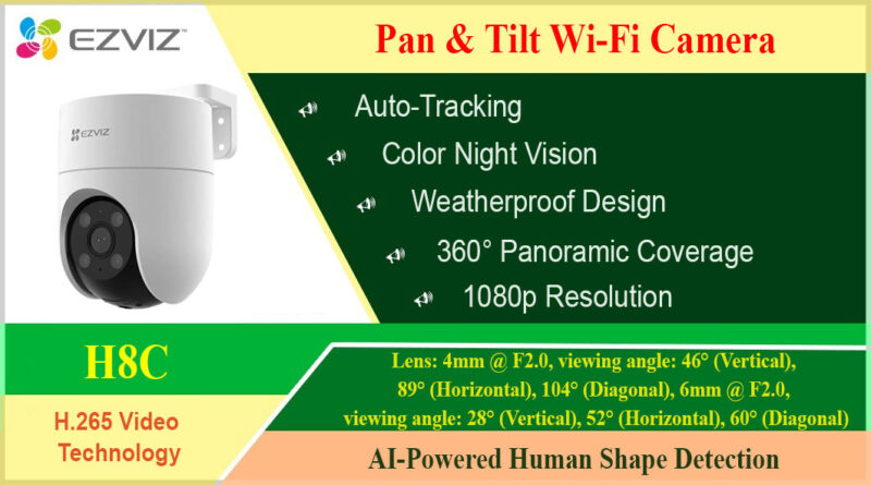 H8c Ezviz Pan & Tilt Wi-Fi Camera ezvizlanka Srilanka