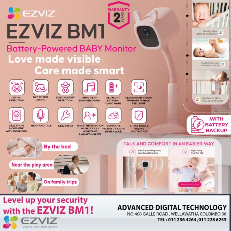 BM1 Ezviz Battery Powered BABY Monitor ezvizlanka Srilanka