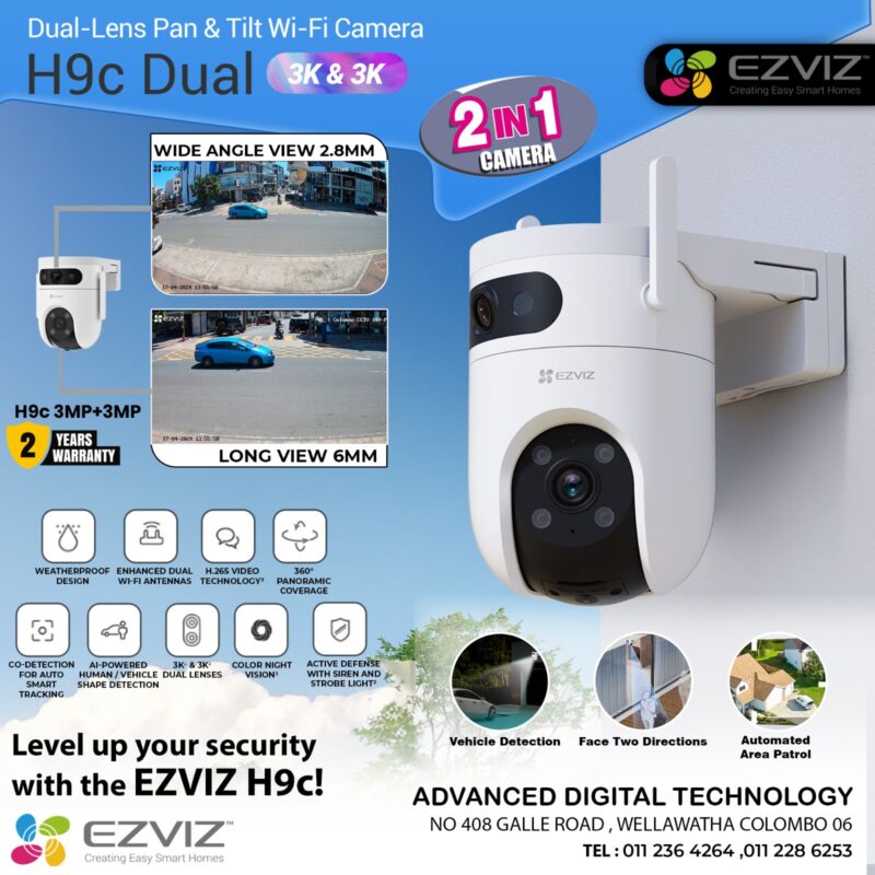 H9c Dual 3K Ezviz Dual-Lens Pan & Tilt Wi-Fi Camera ezvizlanka Srilanka