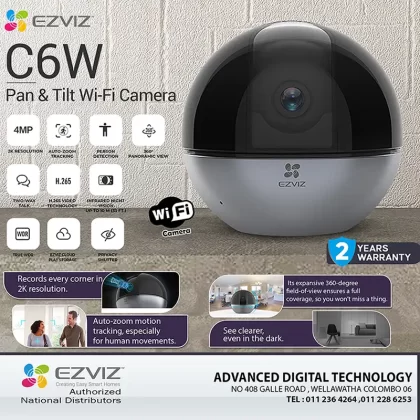 C6W Ezviz Pan & Tilt Wi-Fi Camera ezvizlanka Srilanka