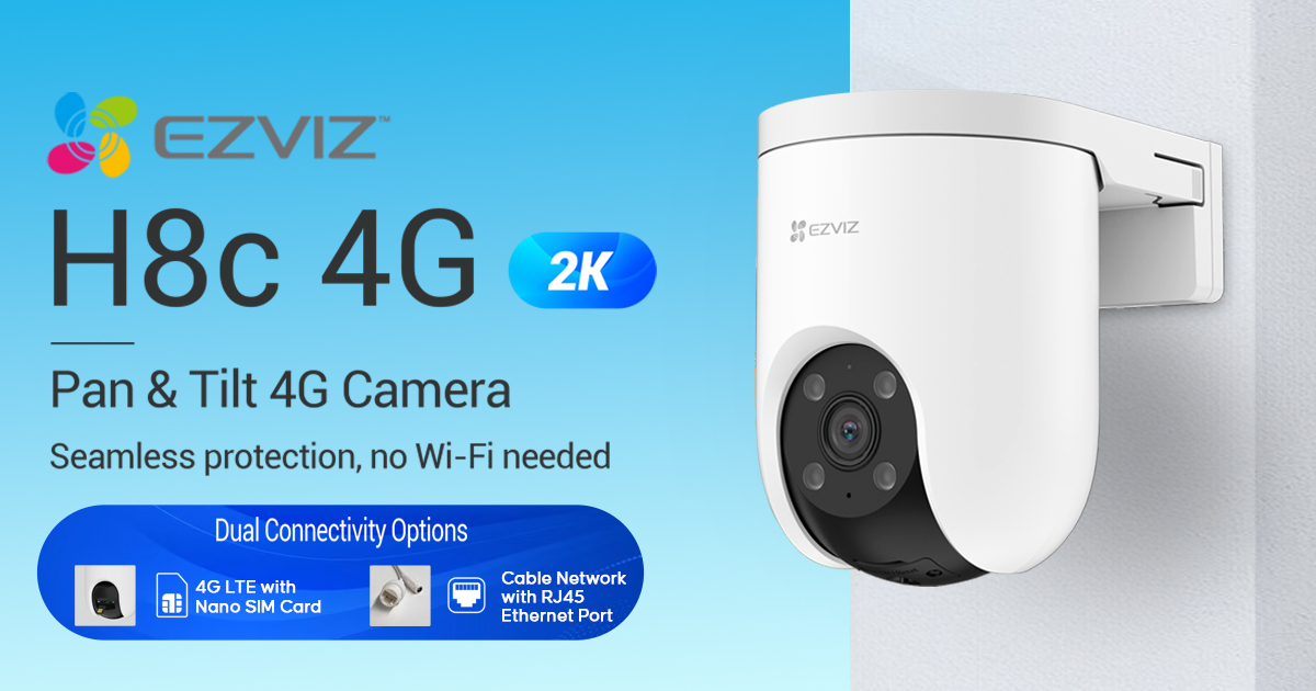 H8c Ezviz Pan & Tilt Sim Camera ezvizlanka Srilanka