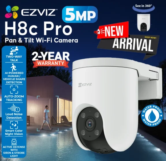 Ezviz H8C PRO 5MP Pan & Tilt Wi-Fi Camera in Ezvizlanka Colombo Srilanka